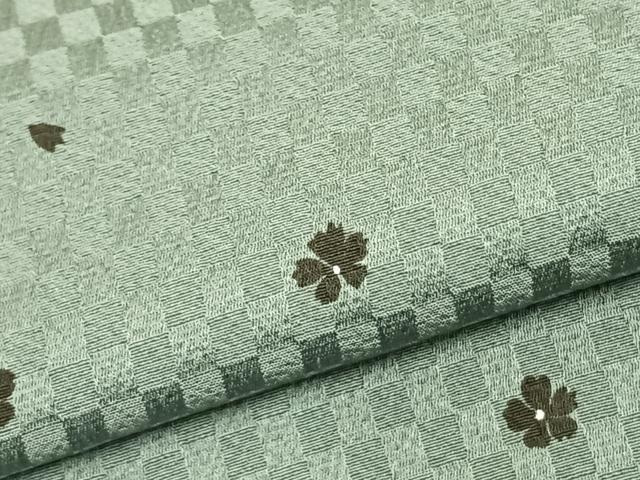 平和屋着物▽東京友禅 菅有鬼一 小紋 単衣 舞花文 正絹