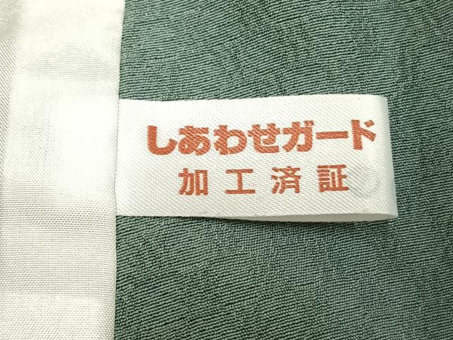 平和屋着物▽東京友禅 菅有鬼一 小紋 単衣 舞花文 正絹 逸品 未使用 AABC3885fy