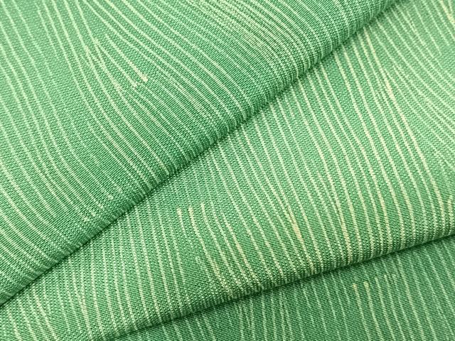 平和屋着物▽上質な小紋 単衣 変わり縞 正絹 逸品 AABC3887fy