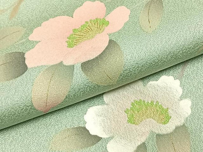 平和屋着物▽訪問着 単衣 枝花文 正絹 逸品 AABC3891fy