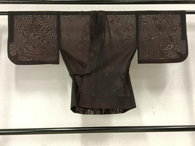 平和屋着物▽道中着 スリーシーズン 春夏秋 塵除け 蔦の葉文 正絹 逸品 AABC3896fy