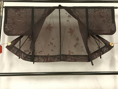 平和屋着物▽道中着 スリーシーズン 春夏秋 塵除け 蔦の葉文 正絹 逸品 AABC3896fy