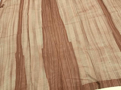 平和屋着物▽道行コート スリーシーズン 春夏秋 塵除け 変わり縞 正絹 逸品 AABC3897fy
