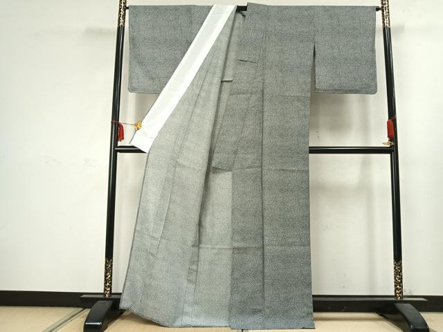平和屋着物▽小紋　単衣　鹿の子　洗える着物　未使用　AABC3902fy