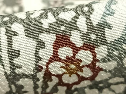 平和屋着物▽小紋 単衣 型染め 草花文 洗える着物 AABC3903fy