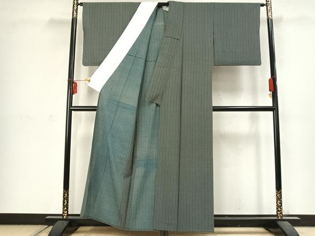 平和屋着物▽小紋 単衣 檜垣文 洗える着物 AABC3905fy