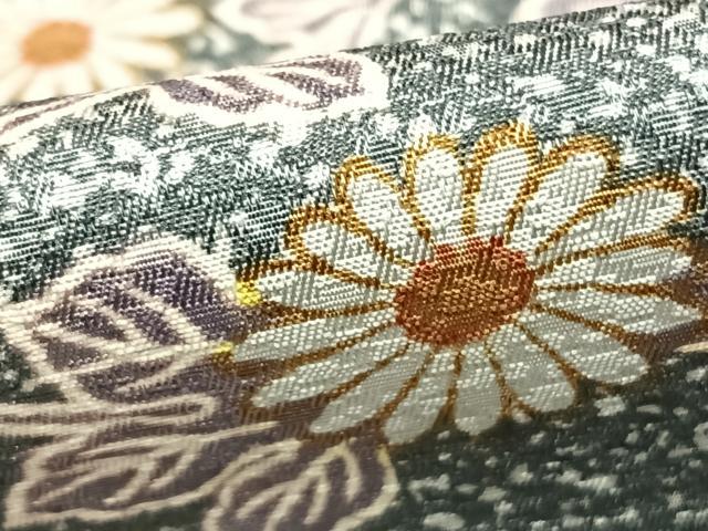 平和屋着物▽小紋 単衣 草花文 洗える着物 AABC3906fy