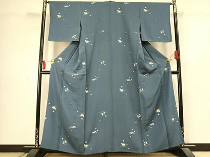 平和屋着物▽上質な小紋 単衣 日本昔話 正絹 逸品 未使用 AABC3909fy