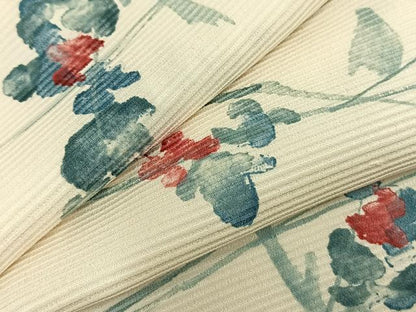 平和屋着物▽上質な小紋 単衣 手描き 草花文 正絹 逸品 AABC3910fy