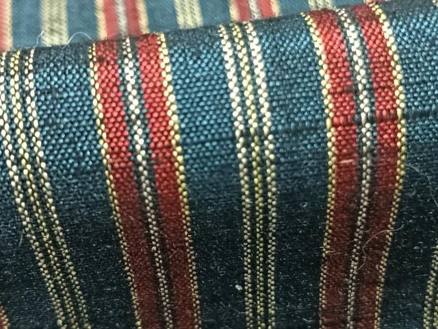 平和屋着物▽上質な紬 単衣 縞 正絹 逸品 AABC3916fy