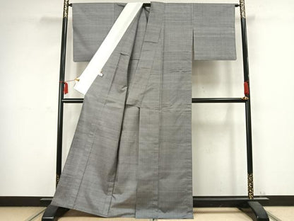 平和屋着物▽上質な紬 単衣 霞文 ますいわ屋扱い 正絹 逸品 AABC3929fy