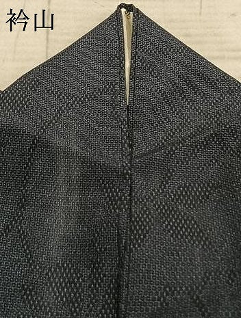 平和屋着物▽本塩沢　単衣　110亀甲　花唐草文　正絹　逸品　AABC3935fy