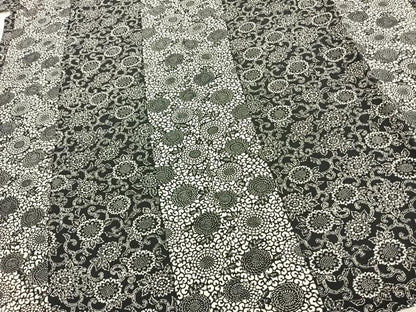 平和屋着物▽上質な小紋 単衣 型染め 花唐草文 正絹 逸品 AABC3936fy