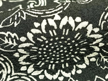 平和屋着物▽上質な小紋 単衣 型染め 花唐草文 正絹 逸品 AABC3936fy