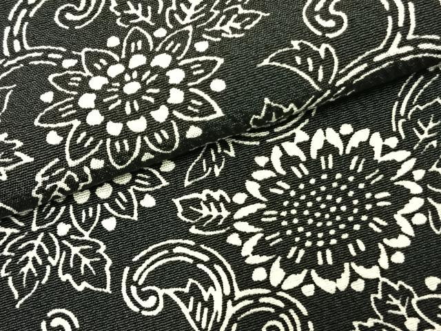 平和屋着物▽上質な小紋 単衣 型染め 花唐草文 正絹 逸品 AABC3936fy