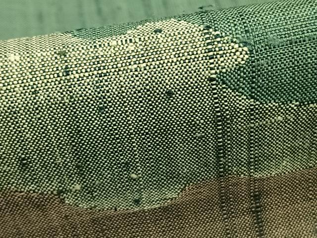 平和屋着物▽訪問着　単衣　紬地　幾何学文様　正絹　逸品　AABC3939fy