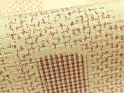 平和屋着物▽上質な紬 単衣 幾何学文様 正絹 逸品 AABC3943fy