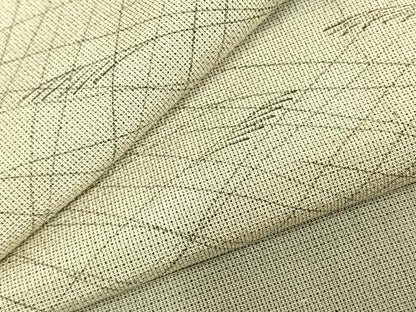 平和屋着物▽藤倉守正 本塩沢 単衣 市松文様 正絹 逸品 AABC3947fy