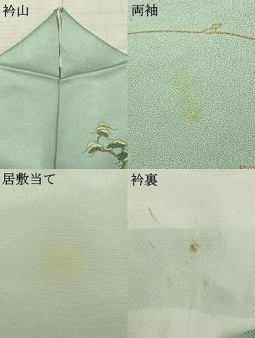平和屋着物▽訪問着 単衣 人物風景文 金彩 正絹 逸品 AABC3948fy