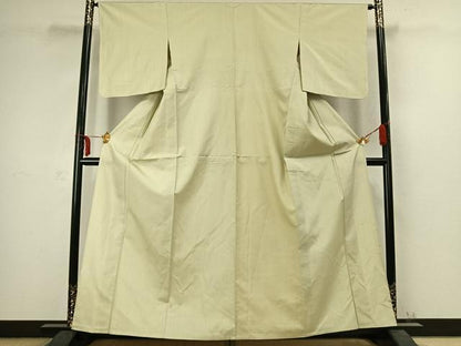 平和屋着物▽上質な紬 単衣 格子 正絹 逸品 AABC3952fy