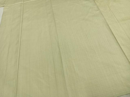 平和屋着物▽上質な紬 単衣 格子 正絹 逸品 AABC3952fy