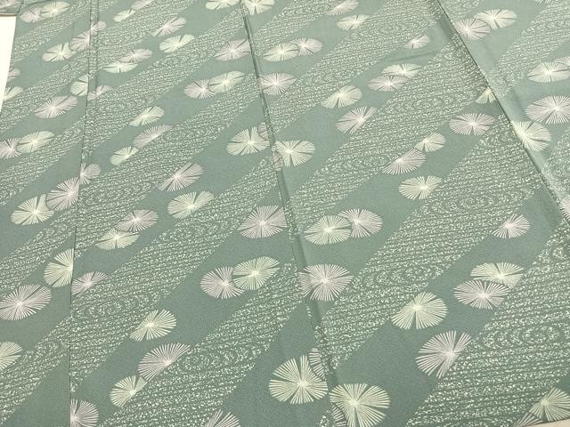 平和屋着物▽上質な小紋 単衣 舞花文 正絹 逸品 AABC3954fy