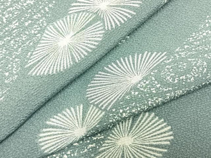 平和屋着物▽上質な小紋 単衣 舞花文 正絹 逸品 AABC3954fy