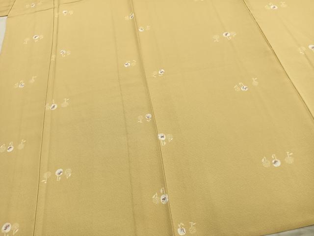 平和屋着物▽上質な小紋 単衣 林檎 正絹 逸品 AABC3957fy