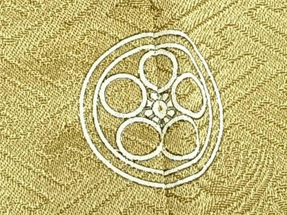 平和屋着物▽訪問着 単衣 刺繍 草花文 暈し染め 金銀彩 正絹 逸品 AABC3958fy