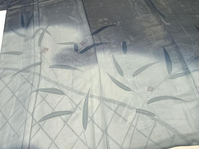 平和屋着物▽訪問着　無双　紗袷　紗×絽　草花文　正絹　逸品　AABC3959fy
