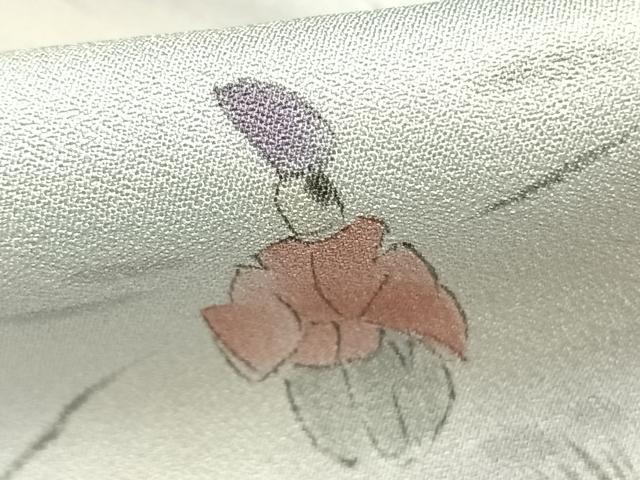平和屋着物▽訪問着 単衣 人物風景文 暈し染め 金彩 正絹 逸品 AABC3962fy
