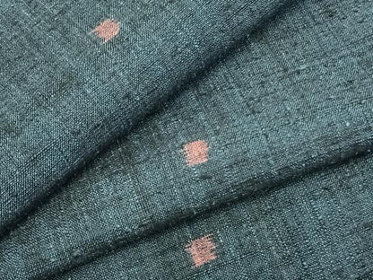 平和屋着物▽上質な紬　単衣　抽象文様　正絹　逸品　AABC3971fy