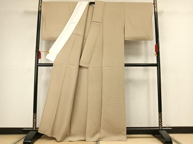 平和屋着物▽上質な色無地 単衣 浅黄色 正絹 逸品 AABC3977fy
