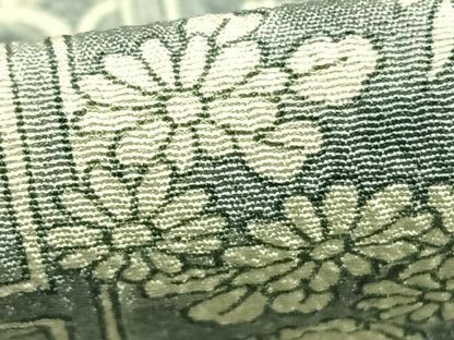 平和屋着物▽上質な小紋 単衣 色紙花蝶文 正絹 逸品 AABC3978fy