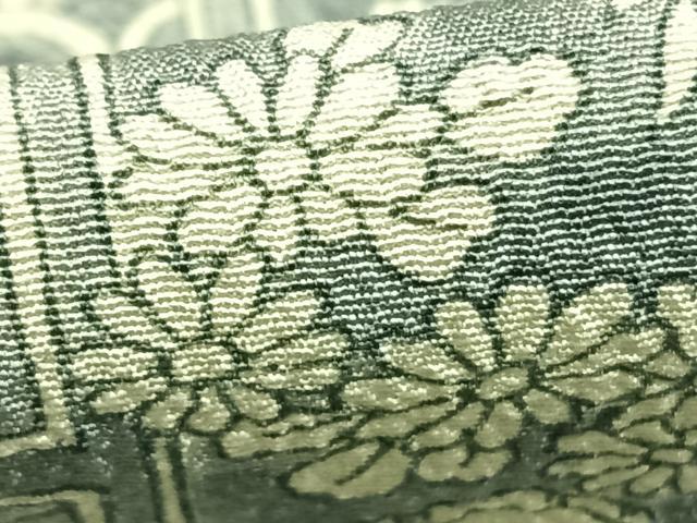 平和屋着物▽上質な小紋 単衣 色紙花蝶文 正絹 逸品 AABC3978fy