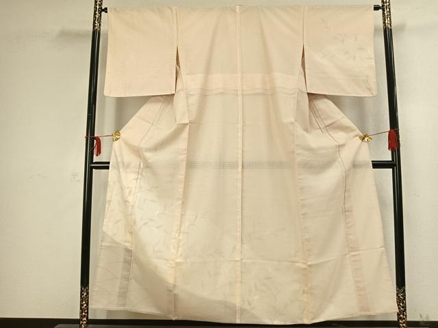 平和屋着物▽訪問着　無双　紗袷　紗×紗　草花文　銀彩　正絹　逸品　AABC3979fy
