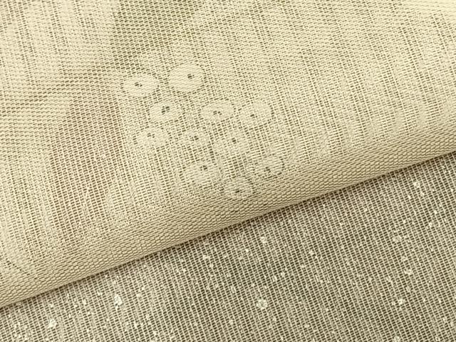平和屋着物▽訪問着　無双　紗袷　紗×紗　草花文　銀彩　正絹　逸品　AABC3979fy