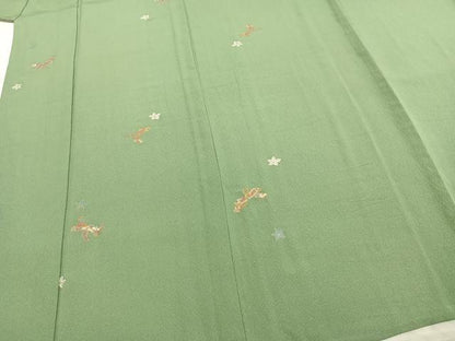 平和屋着物▽上質な小紋 単衣 束ね熨斗文 金彩 ますいわ屋扱い 正絹 逸品 AABC3980fy