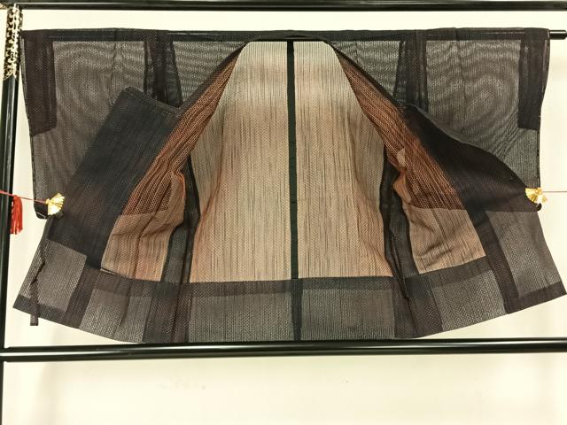 平和屋着物▽道行コート スリーシーズン 春夏秋 塵除け 幾何学文様 正絹 逸品 未使用 AABC3983fy