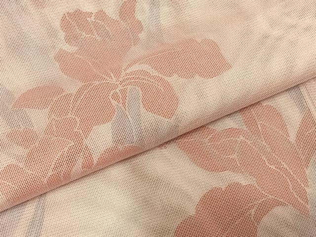 平和屋着物▽訪問着 無双 紗袷 紗×紗 手描き 草花文 正絹 逸品 AABC3990fy