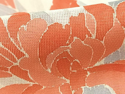 平和屋着物▽訪問着 無双 紗袷 紗×紗 手描き 草花文 正絹 逸品 AABC3990fy