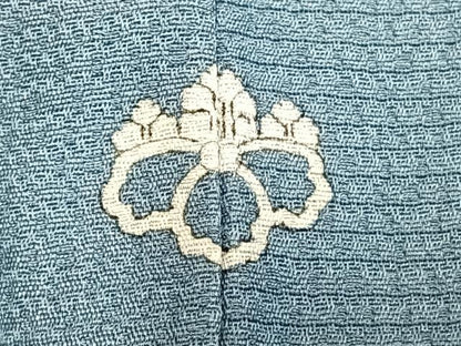 平和屋着物▽上質な色無地 単衣 作家物 草木染 浅縹色 正絹 逸品 AABC3992fy