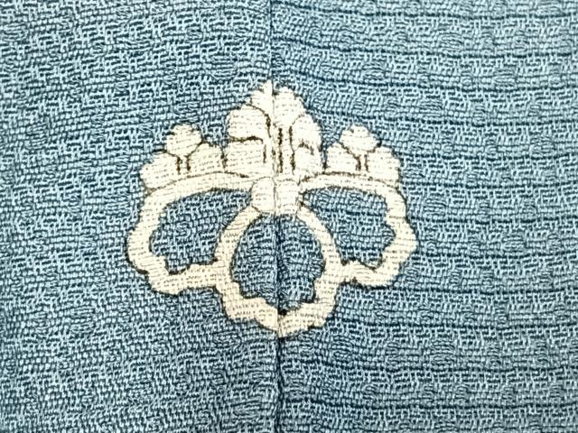 平和屋着物▽上質な色無地 単衣 作家物 草木染 浅縹色 正絹 逸品 AABC3992fy