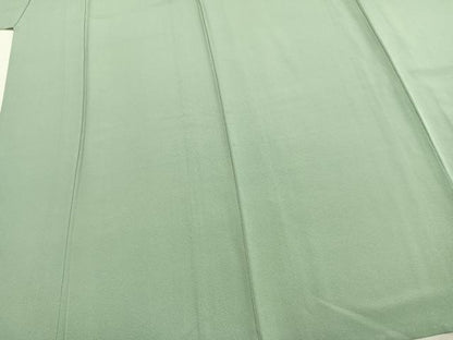 平和屋着物▽上質な色無地 単衣 錆青磁色 正絹 逸品 未使用 AABC3994fy