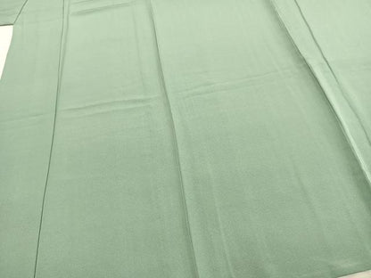 平和屋着物▽上質な色無地　単衣　薄青色　正絹　逸品　AABC4000fy