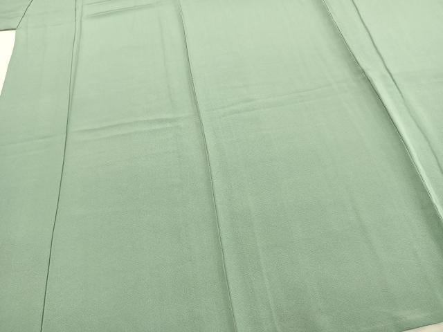 平和屋着物▽上質な色無地　単衣　薄青色　正絹　逸品　AABC4000fy
