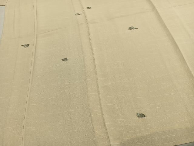 平和屋着物▽上質な小紋 単衣 松ぼっくり 松坂屋扱い 正絹 逸品 AABC4002fy