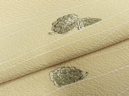 平和屋着物▽上質な小紋 単衣 松ぼっくり 松坂屋扱い 正絹 逸品 AABC4002fy