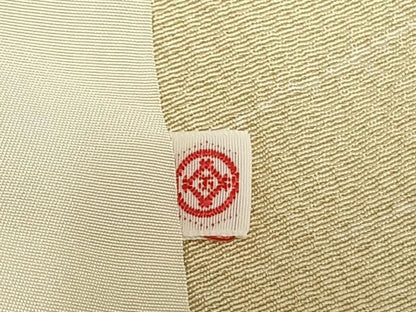 平和屋着物▽上質な小紋 単衣 松ぼっくり 松坂屋扱い 正絹 逸品 AABC4002fy