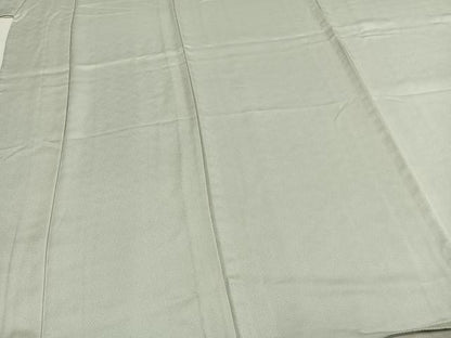 平和屋着物▽上質な色無地　単衣　紗綾形地紋　白花色　正絹　逸品　AABC4006fy